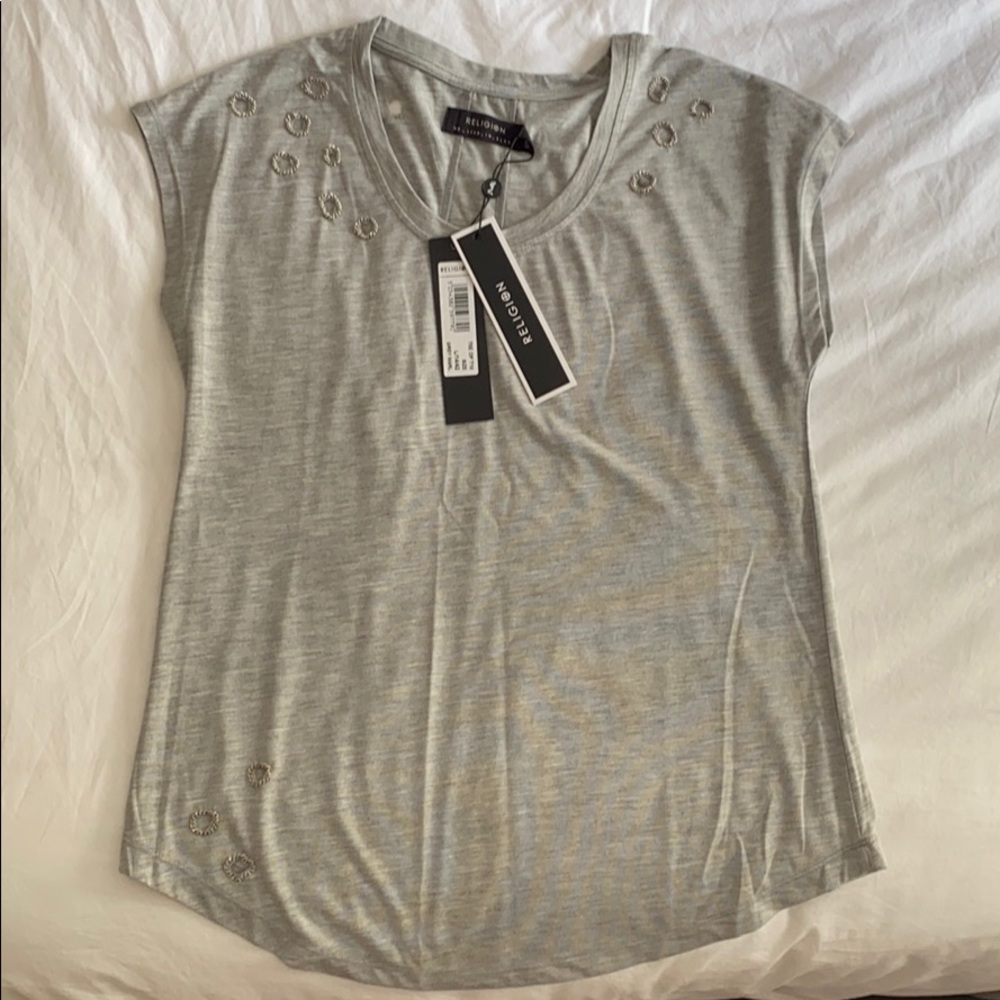 Religion designer top